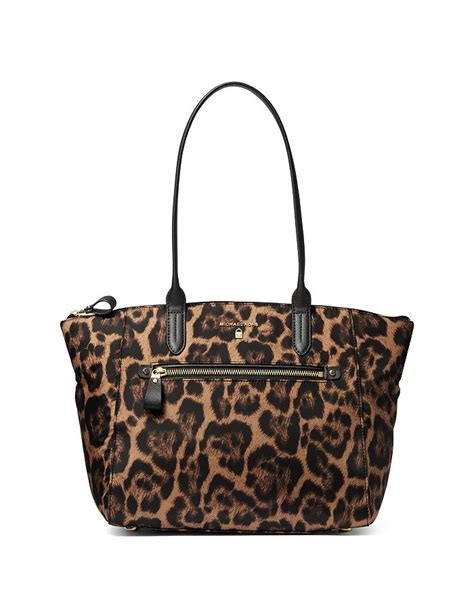 kelsey medium leopard nylon tote